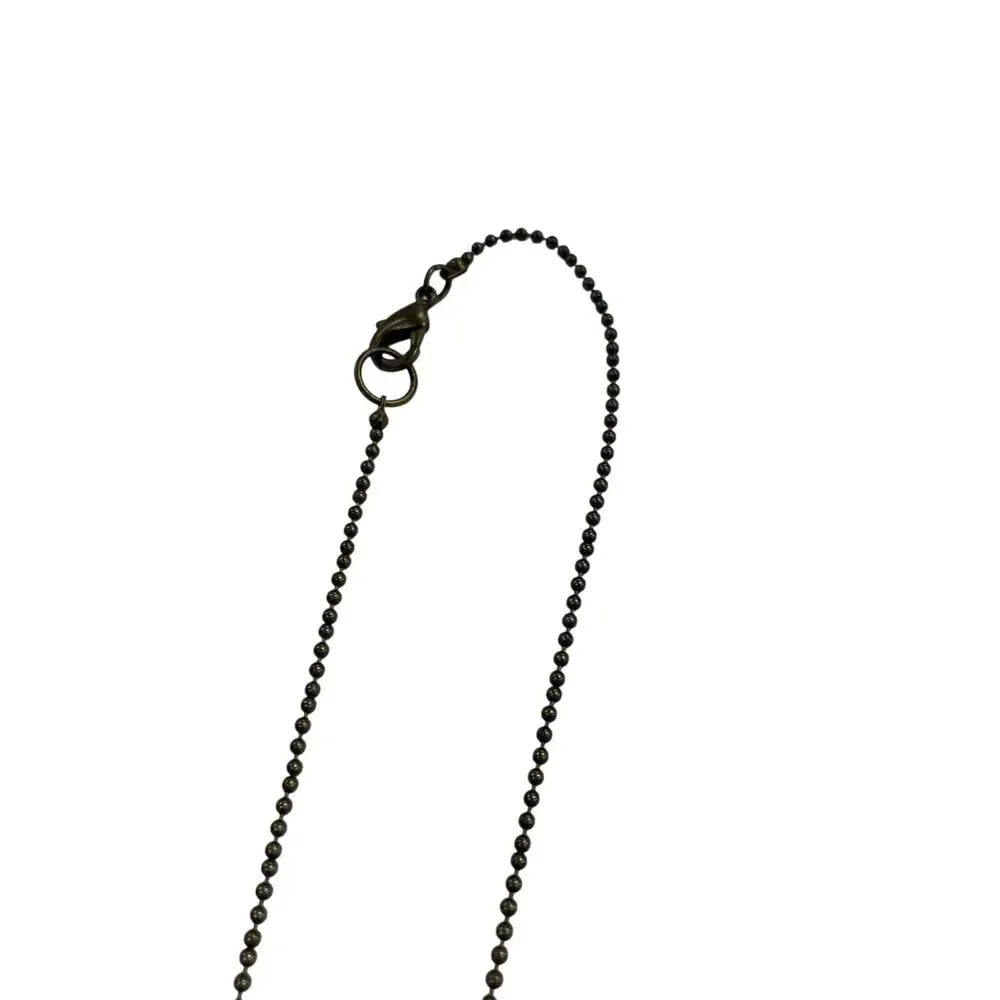 Unbranded Orange Pink Floral Flower Pendant Necklace